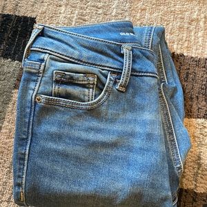 High Rise Rockstar Super Skinny Secret-Slim Pockets Jeans! Size 0. Dark Color!